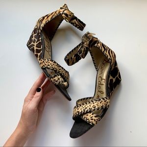 Sam Edelman Animal Print Heeled Sandals